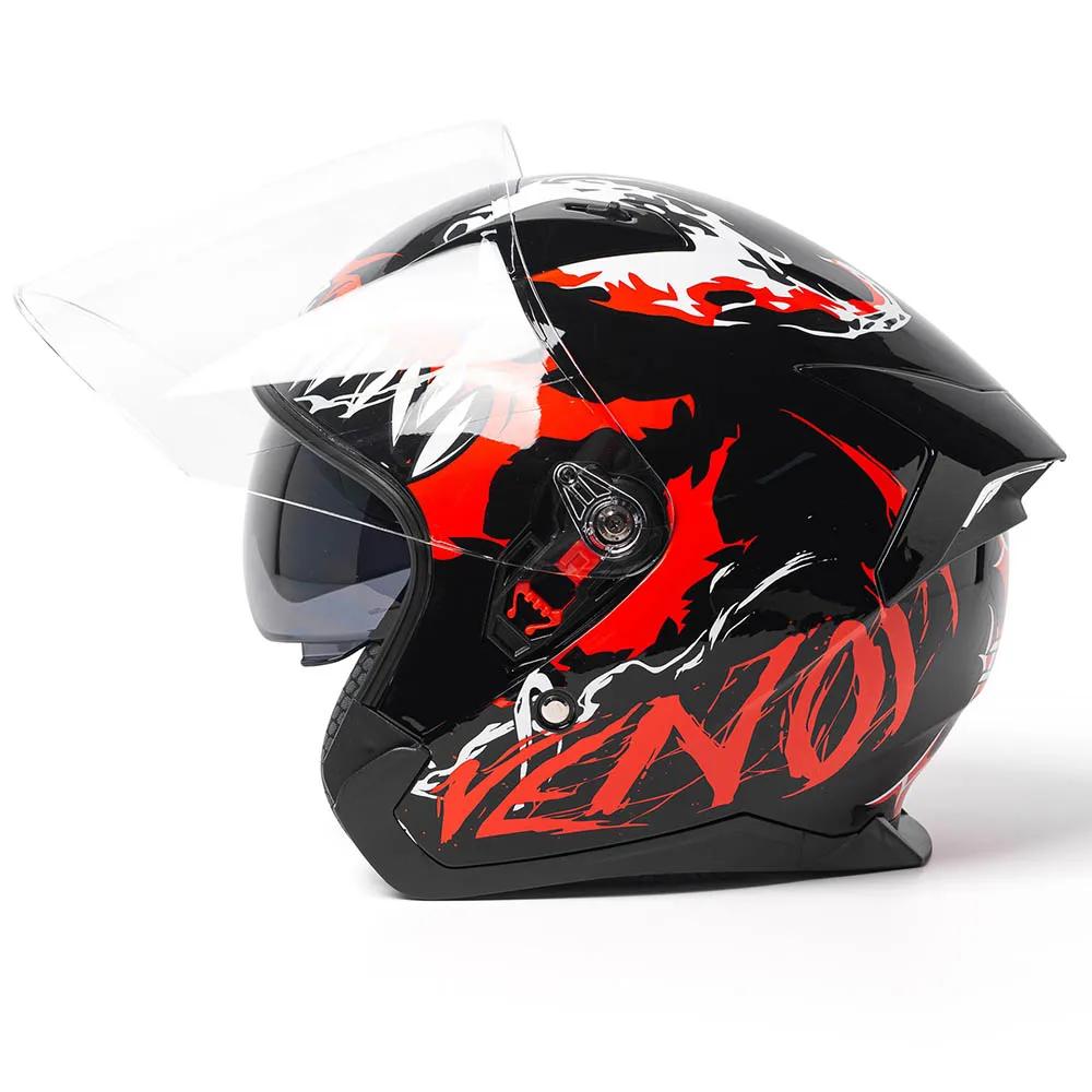 2025 New Motorcycle Helmet Half-face Helmet 3/4 Peda..